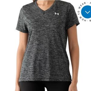 Under Armour Women's Charcoal V-Neck Tee